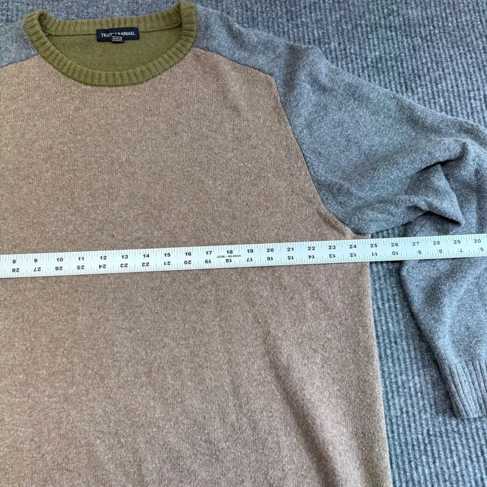 Colorblock Pullover Sweater Mens XXL Elbow Patch Grandpa Core Cozy Vintage
